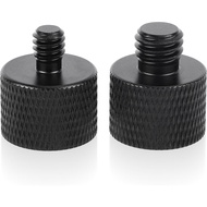 2pcs Mic Stand Adapter, Aluminium Alloy Camera Stand Adapter 5/8 to 1/4 Adapter and 5/8 to 3/8 Adapt