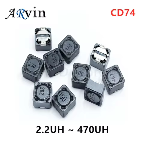 10Pcs CD74 SMD Power inductor 2R2 3R3 4R7 6R8 10UH 22UH 33UH 47UH 68UH 100UH 220UH 330UH 470UH Chip 