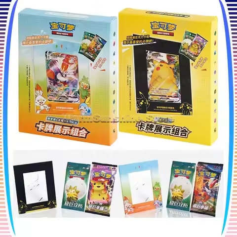 Original Pokemon Trading Cards Game Genuine PTCG Chinese Card Pikachu Gift Box Cards Exhibit Combina