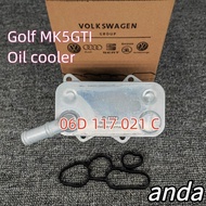 06D117021C VW Audi EA113 Oil Cooler Oil Radiator for MK5 GTI MK6R Jetta EOS Passat B6 A6C6 A4B7 Oil 