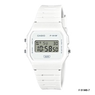 Casio นาฬิกาข้อมือผู้ชาย/ผู้หญิง สายเรซิ่น รุ่น F-91WB(F-91WB-8AF-91WB-1AF-91WB-2A1F-91WB-7A)