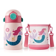 FJbottle Tumbler Water Bottle Kids 400ml with Straw & Bag 316 Stainless Steel BPA Free