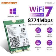 COMFAST WiFi 7 Intel BE200 Network Card Bluetooth 5.4 Tri Band 2.4G/5G/6GHz 8774Mbps BE200NGW M.2 Wi