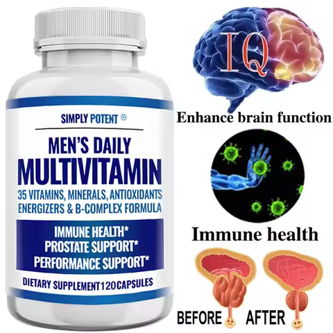 Daily Multivitamin for Men, for Prostate Energy Concentration Metabolism Immunity Vitamins: A C D E 