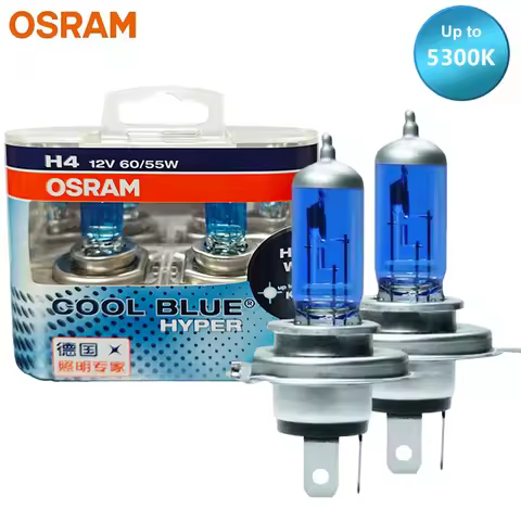 OSRAM Cool Blue Hyper H4 9003 HB2 Car Halogen Headlight Hi/Lo Beam 12V 60/55W +50% Bright White Lamp