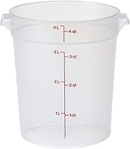 Cambro Round 4-Quart Food Container, Translucent, Polypropylene, USA