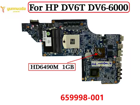 Original For HP Pavilion DV6T DV6-6000 Laptop Motherboard 659998-001 HM65 DDR3 100% Tested Free Ship