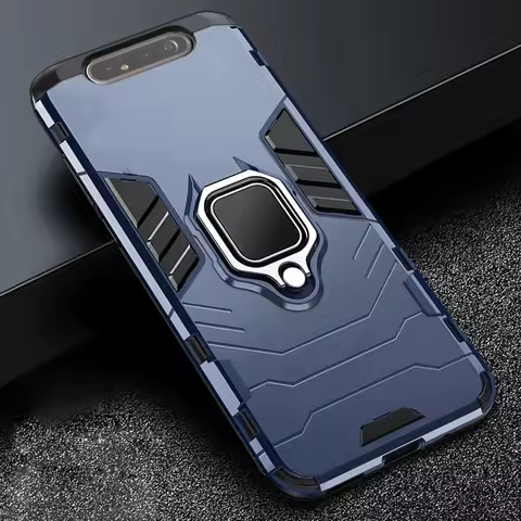 For Samsung Galaxy A80 Case Armor PC Cover Finger Ring Holder Phone Case For Samsung A 80 Case 360 S