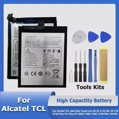 TLp043D7 Battery For Alcatel TCL Idol One Touch x1s 3X 3C 4 10 10L 20 T20 S720 Plex Pro Plus OT-8055