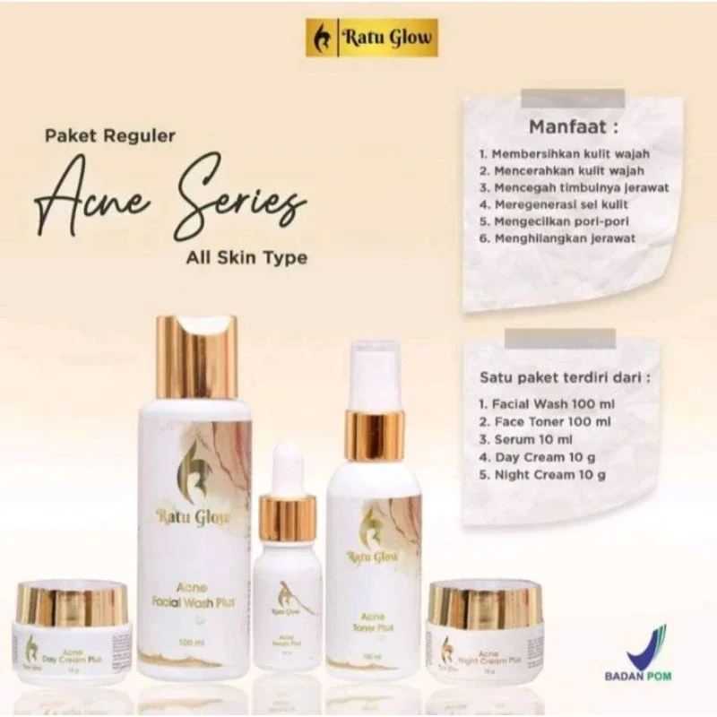 Ratu glow skincare/Ratu glow reguler brightning/acne