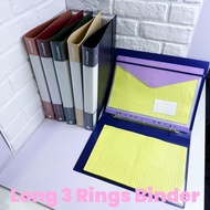 Long 3 Rings Binder Folder Loose Leaf Folder File Organizer With Strap Waterproof School Supplies