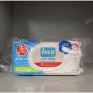Inco ทิชชู่เปียกอินโก้ inco adult wipes 80 แผ่น