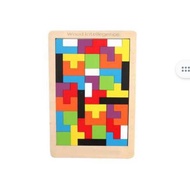 PUZZLE TETRIS WOOD INTELLIGENCE TANGRAM