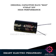 ORIGINAL ELCO 4700uF 50V "MAX" CAPACITOR CAPACITOR ELKO 4700 uF 50 V Elco CAPACITOR 50 VOLT Elko Kap