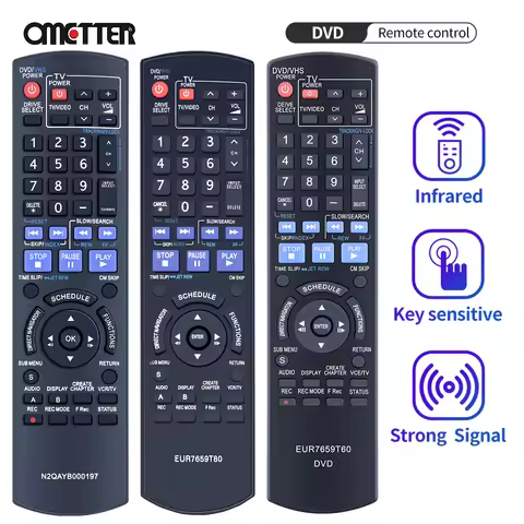 N2QAYB000197 EUR7659T60 EUR7659T80 Remote Control For Panasonic DVD Recorder Player EUR7659T50 EUR76