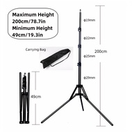 TEMU Rp01-c Compact And Easy-to-carry Photography Light Stand 160cm(63in)/200cm(78.7in) Tripod For S