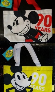 日本限量 米奇 帆布小提袋 米老鼠 便當袋 寬底小提包 Mickey Mouse 小巧購物袋 輕巧收納袋 #出清2019