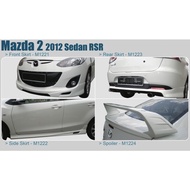 Mazda 2 Sedan Hatchback RSR Bodykit body kit front side rear skirt lip roof top spoiler