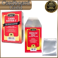 Cardboard Gold Card Saver 1 Semi-Rigid Card Holder — 50pcs Sleeves Included — PSA/BGS Grading Submis