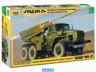 1/35 Soviet BM-21 Grad Rocket Launcher Model Kit ZVEZDA 3655