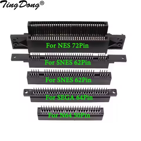 1PCS FOR SNES N64 SEGA NES Connector Game Card Slot 62pin 72pin 64pin 50pin for SEGA Genesis N64 SNE