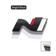 N / N Line 3d Metal Emblem Logo Badge Grille Red White Black Sticker for Hyundai N LINE i10 i30 i20 