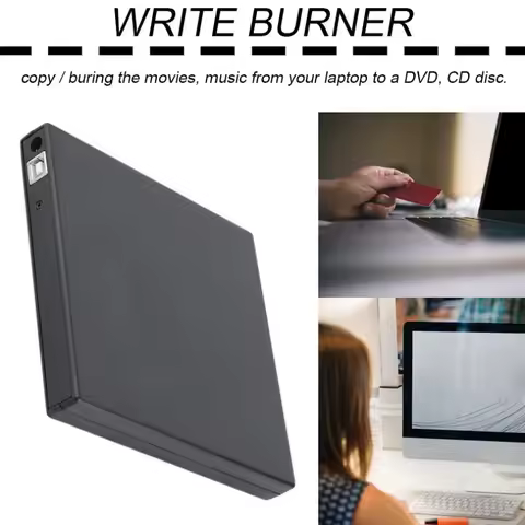 USB 2.0 Slim Protectable External CD DVD Drive External CD-RW Drive DVD-ROM Burner Player for Laptop