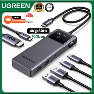 UGREEN Uno USB C HUB 5-in-1 6-in-1 7-in-1 HUB 4K@60Hz PD100W 10Gbps USB3.2 Splitter Adapter USB Expa