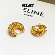 Women's Earrings 14K Golden Horn Pack Earrings Loop Earrings