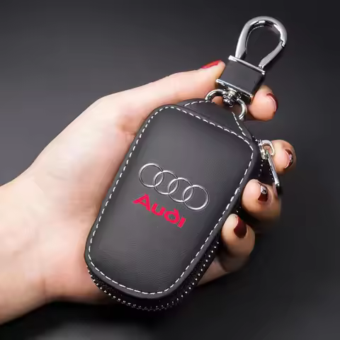 Leather Key Wallet Car Key Bag Multi Function Key Case for Audi Sline A4 A1 Q3 A7 TT RS3 RS4 B8 B6 B