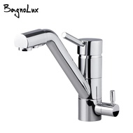 Bagnolux Polish Silver Finish Osmosis Reverse Tri Flow Water Filter Tap 3 Way Sink Mixer Three Way K