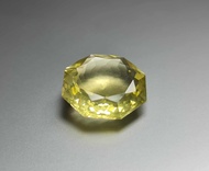 เลมอนควอตซ์ (Lemon Quartz) "อัญมณีแห่งโชค" ทรง Round  น้ำหนัก 16.56 ct ขนาด 18.6x9.4x19.3 mm พลอยแท้