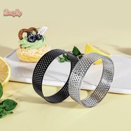 honeybird 5/6/7/8/9/10 CM Perforated Tart Rings With Hole Stainless Steel Tart Bottom Tower Fruit Pi