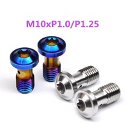 Titanium Ti Bolts M10x1.0/1.25mm Pitch Titanium Banjo Bolt Screws for Brembo Adapter Brake Line &amp; Single Hole Clutch motorcycle