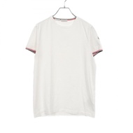 【二手，A級】男MONCLER白色純棉T卹