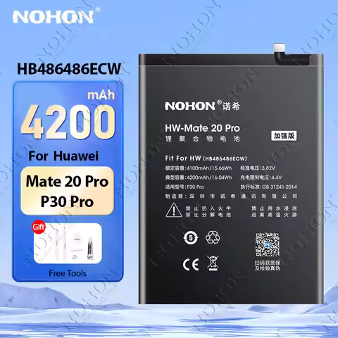 NOHON Battery For Huawei Mate 20 30 Pro P30 P40 Nova 8 7 Honor 30 20 Lite Note 10 Play20 Enjoy 10E 2