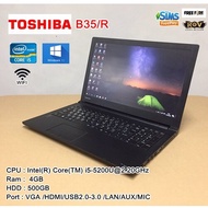 โน๊ตบุ๊คมือสอง Notebook TOSHIBA B35/R Core i5-5200U(RAM:4GB/HDD:500GB) ขนาด 15.6นิ้ว