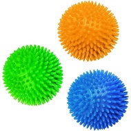 Meric Coo 3-Piece Squeaky Dog and Ferret Ball Toy, 2.3 Inches (About 5.8cm), Massage Teeth and Gums,