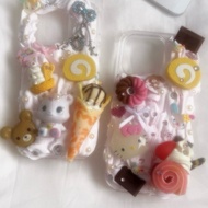 Decoden I16pro phone case Handmade with love Diamond Silicone Whipped