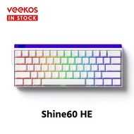 AKKO x veekos Shine60 HE RT Magnetic Switch Keyboard RT DIY Lightbox for Customizable RGB (0.01mm)