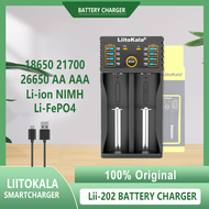 LiitoKala Lii-202 USB 2 Slot Charger + NCR18650B 3.7v 3400mah Lithium Rechargeable Battery