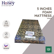 Honey Single Size 5 Inches Foam Mattress/ 5 Inci Foam Tilam