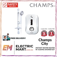 Champs City Instant Water Heater c/w Sliding Shower Set, Single Control, 3.3kW (Singapore BTO HDB Co