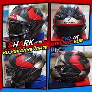 หมวกกันน็อค SHARK EVO GT 2023 หมวกเปิดคางสุดล้ำ แว่นตา2ชั้น รองรับการติดตั้ง Bluetooth a TEKLINE KUR