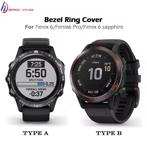For Garmin Fenix 6 / Fenix 6 Pro / Fenix 6 sapphire Bezel Styling Frame Case Cover Protection Bezel 