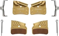 Disc Brake Pads with Cooling Fin, 2Pair Bicycle Brake Pads for Shimano XTR M9100 / DEORE XT M8100 / SLX M7100 Series