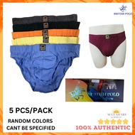 British Polo 5pcs Men Underwear Brief Comfort Cotton Seluar Dalam Lelaki Brief Spender Lelaki