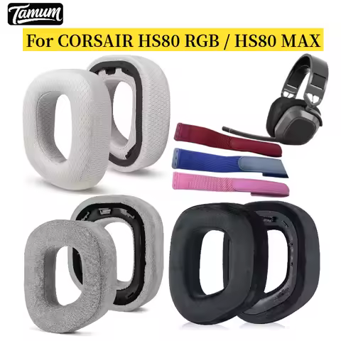 Earpads Replacement Headband For CORSAIR HS80 RGB / HS80 MAX Headset Headband Protectors Cover