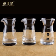 Lead-Free Glass Liquor Fair Mug 80 Pot Small Fair Mug with Scale Wine Set Chinese Distillate Spirits Cup Commonly Used in Hotel and Restaurant