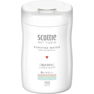 CRECiA - Scottle 99%純水抽取式桶裝濕紙巾 (無酒精) 150枚(4901750761202)【平行進口】不同版本隨機發